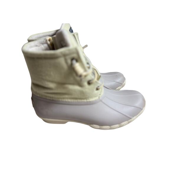 Sperry women's Saltwater Wool Duck boot waterproof lined lace up gray Sz 6 - Picture 1 of 11